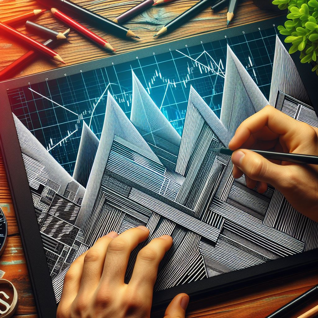 Drawing of stock chart to introduce Diagonal Option Spread Strategy